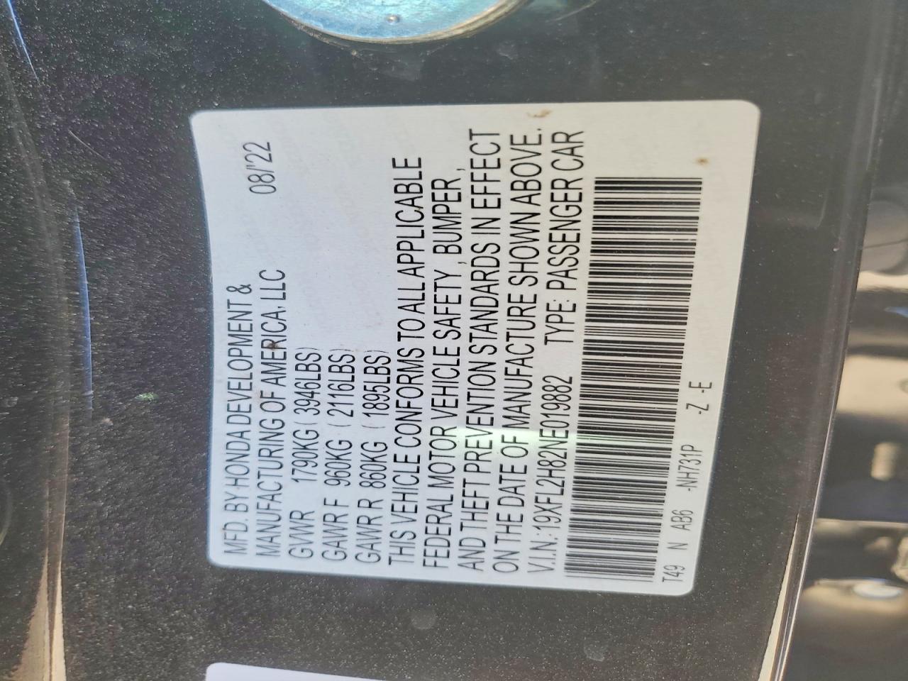2022 HONDA CIVIC