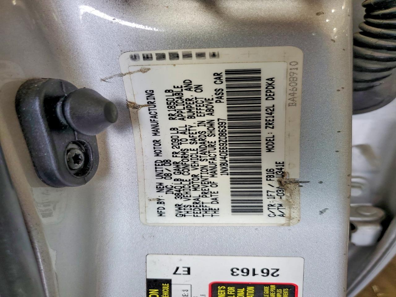 2009 TOYOTA COROLLA