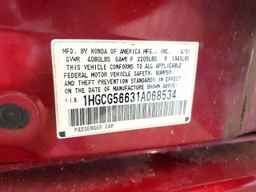 2001 HONDA ACCORD