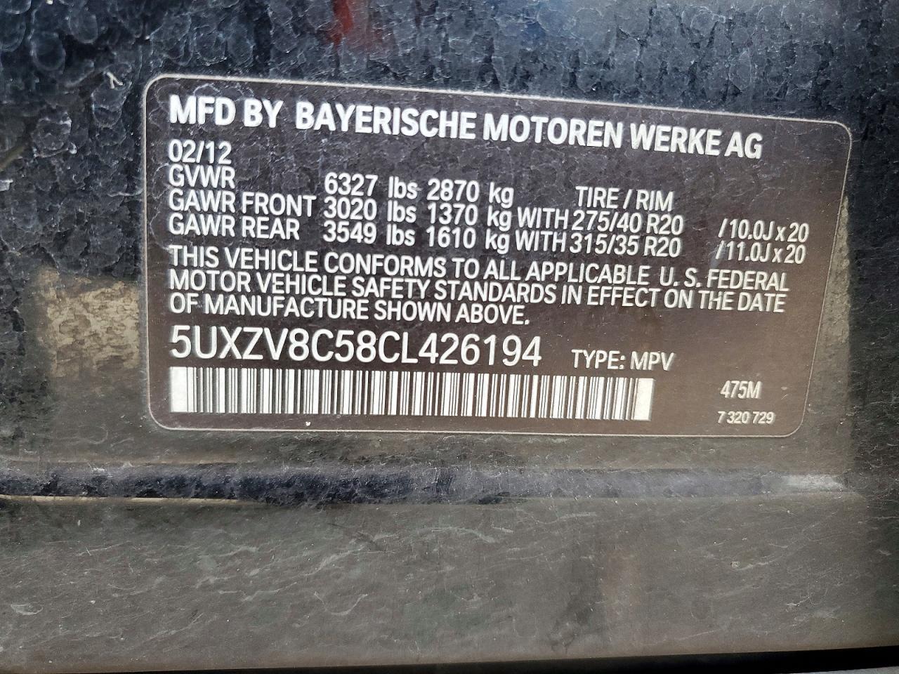 2012 BMW X5