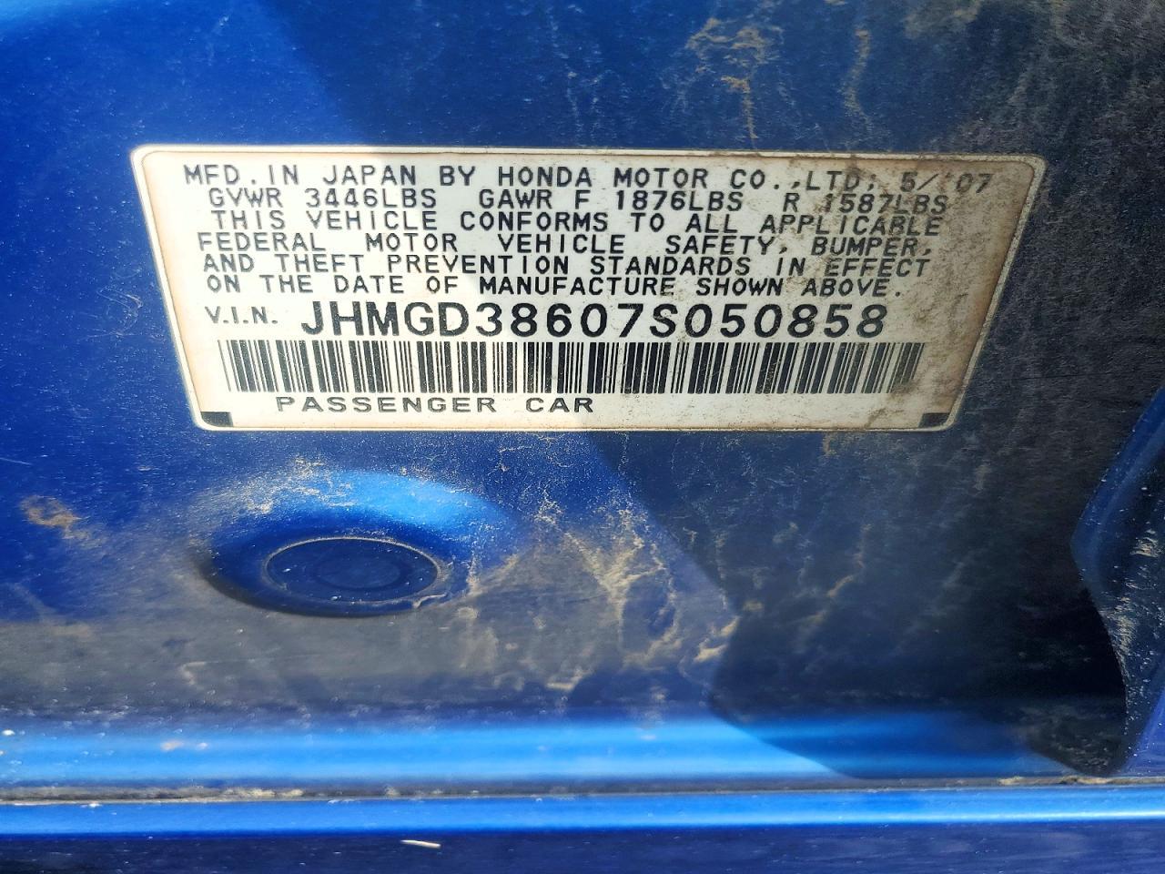 2007 HONDA FIT