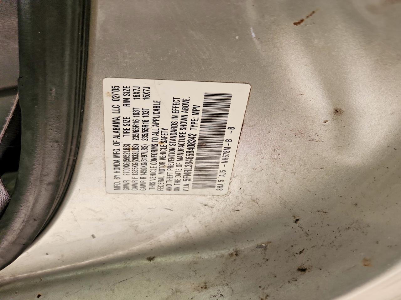 2005 HONDA ODYSSEY