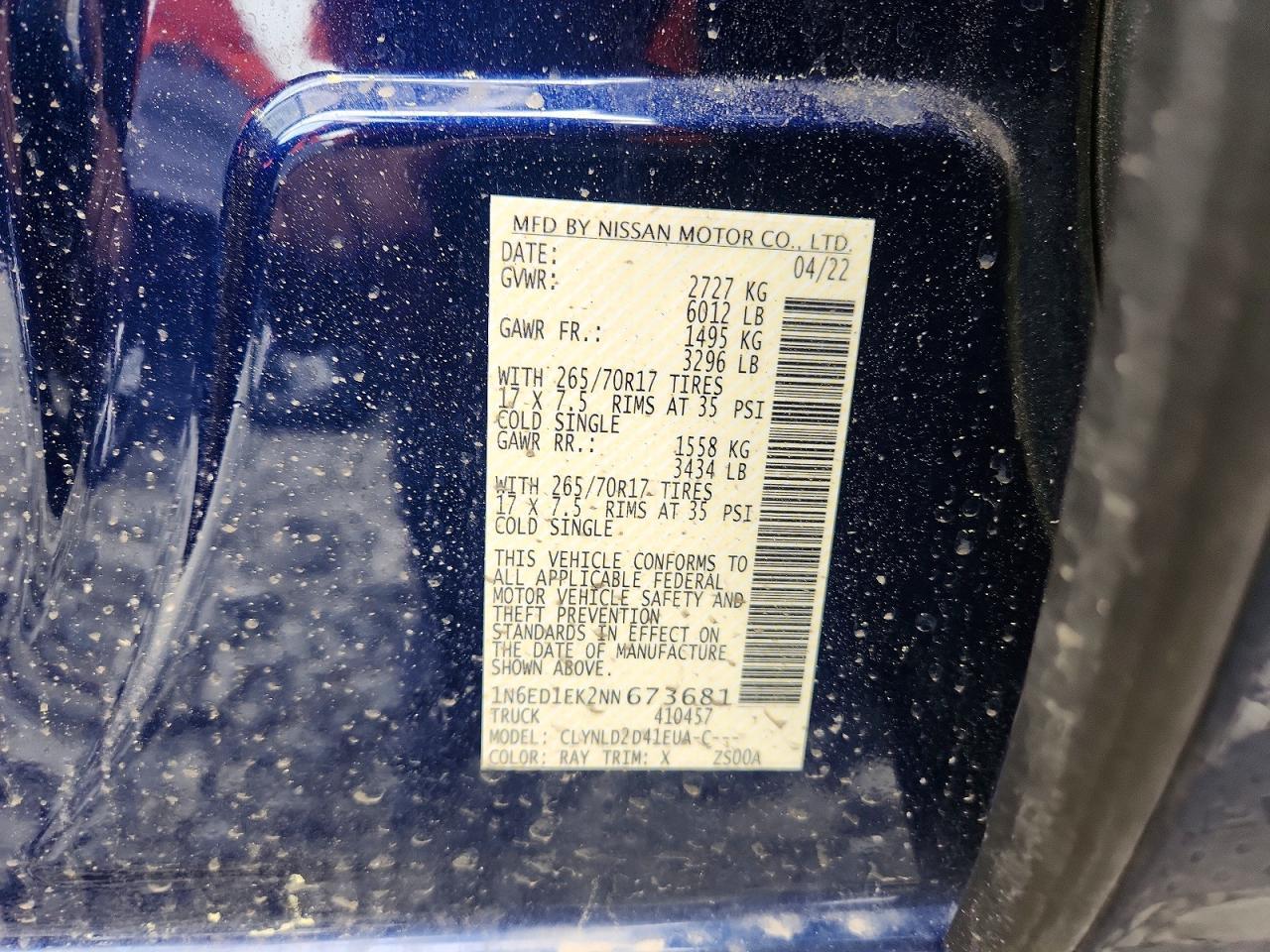 2022 NISSAN Frontier