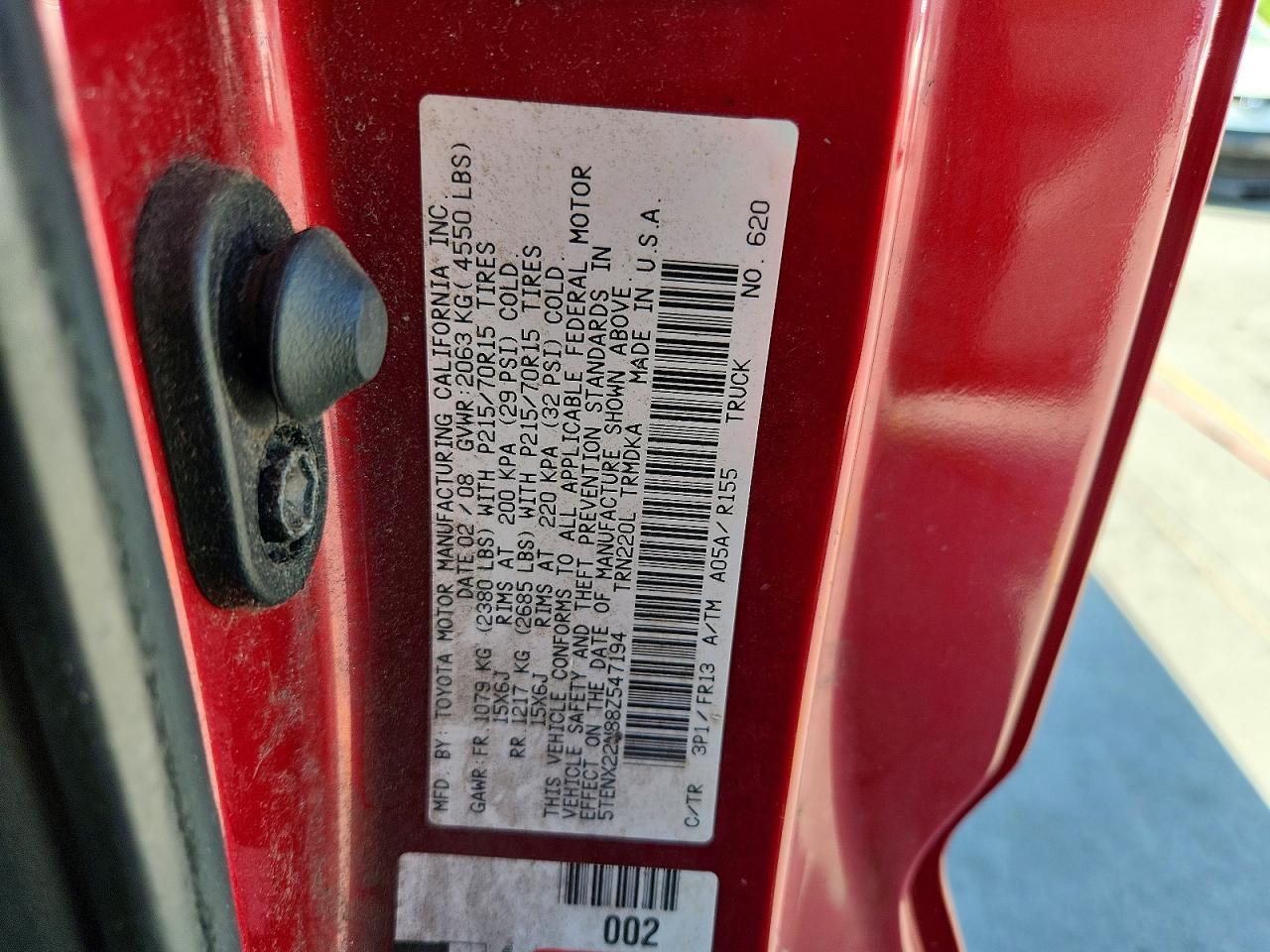 2008 TOYOTA TACOMA