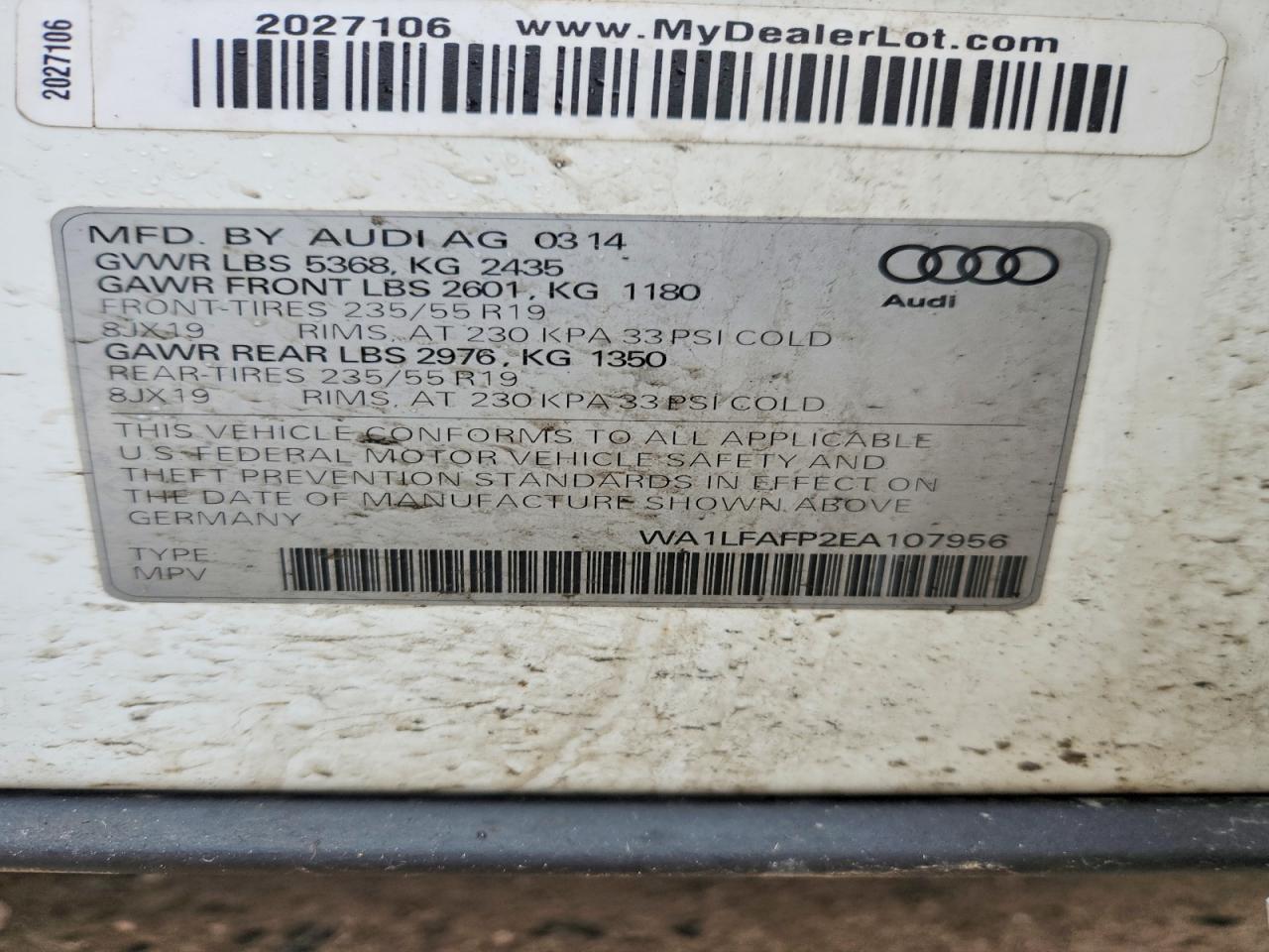 2014 AUDI Q5