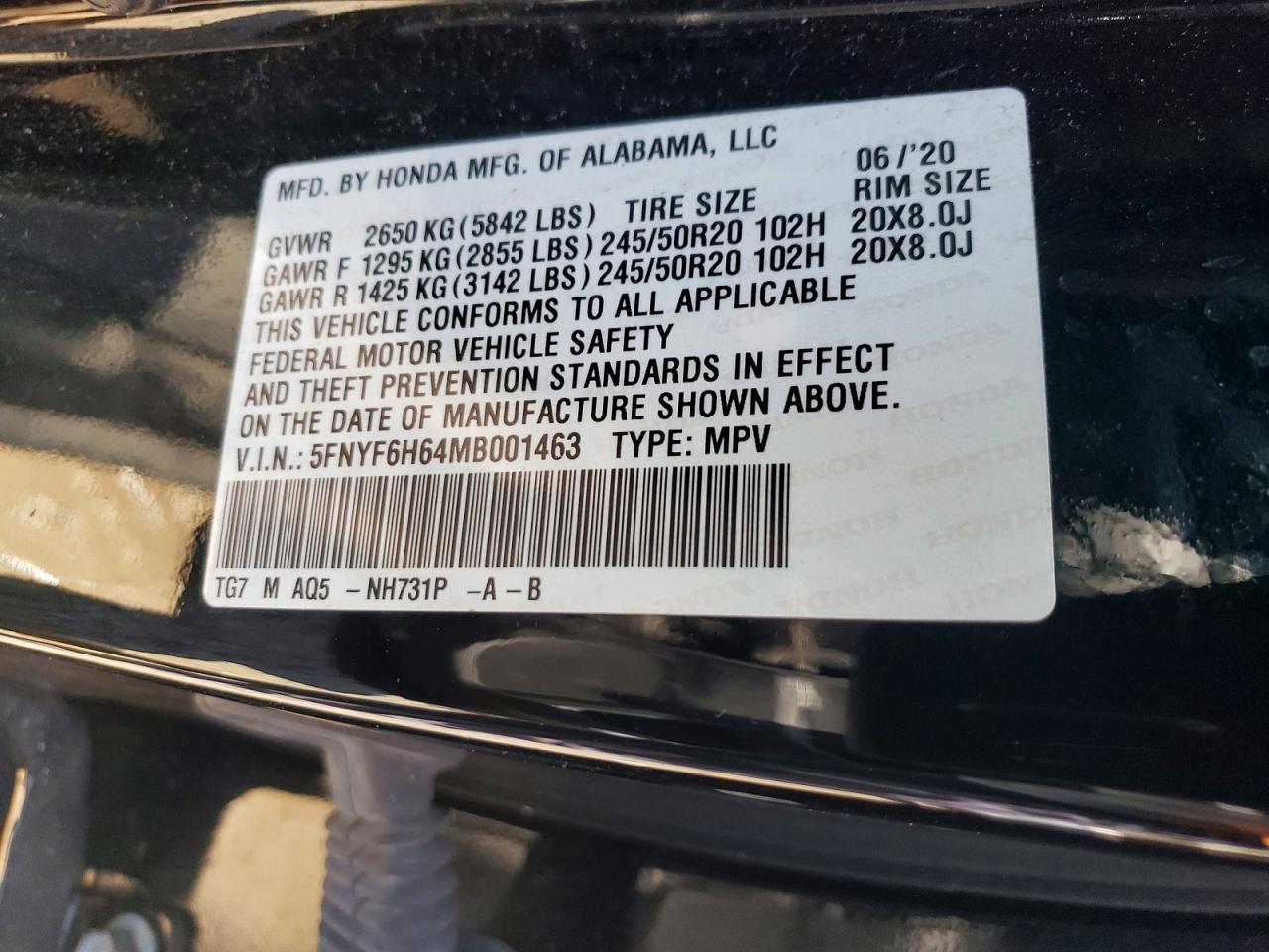 2021 HONDA PILOT