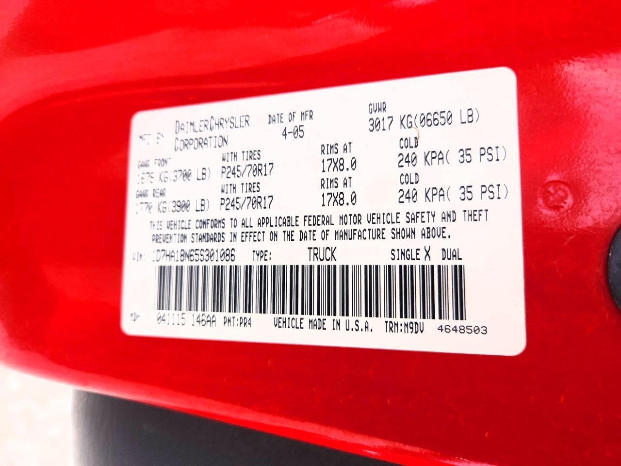 2005 DODGE RAM 1500