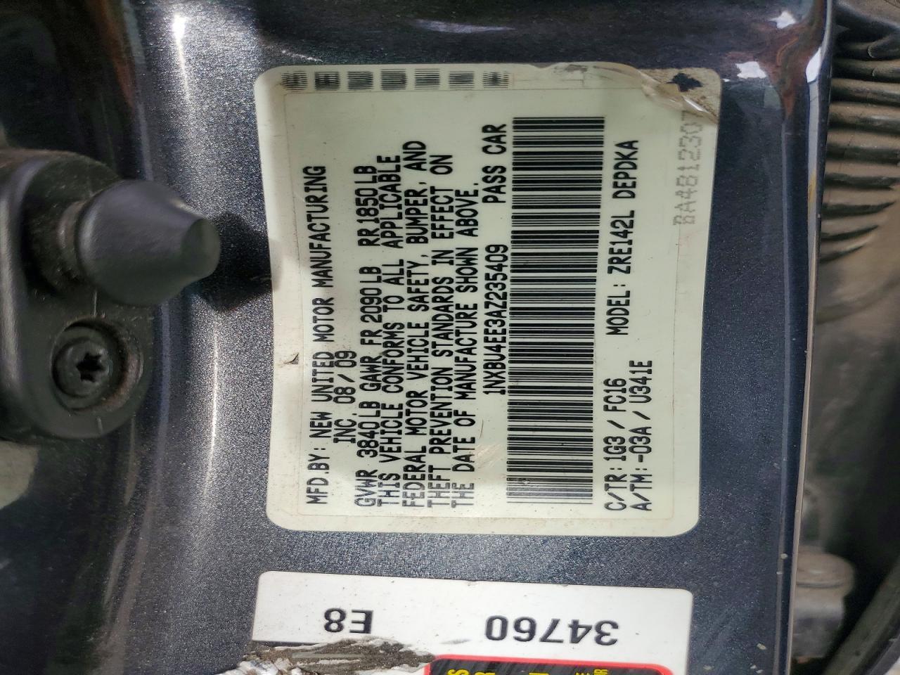 2010 TOYOTA COROLLA
