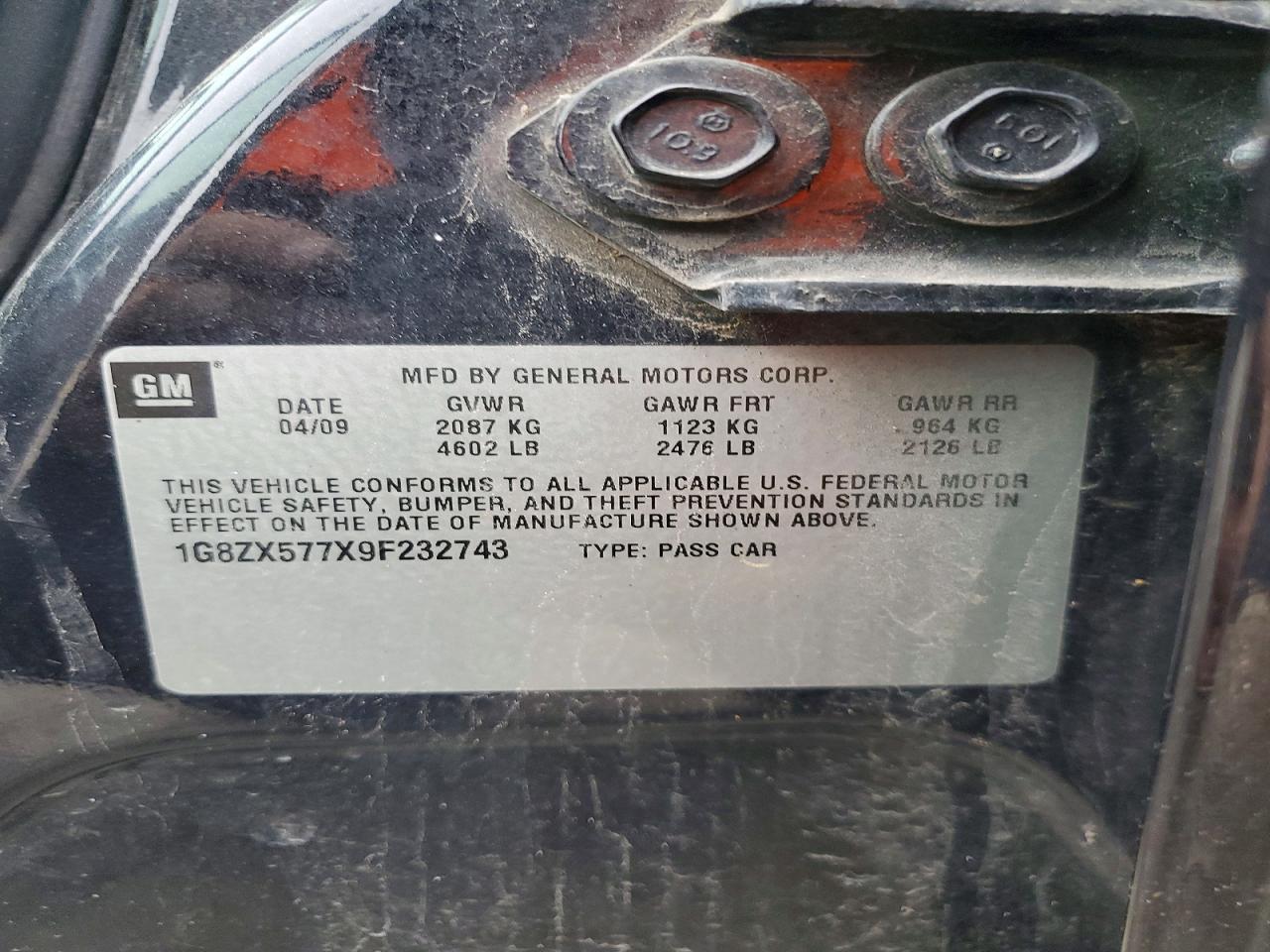 2009 SATURN Aura