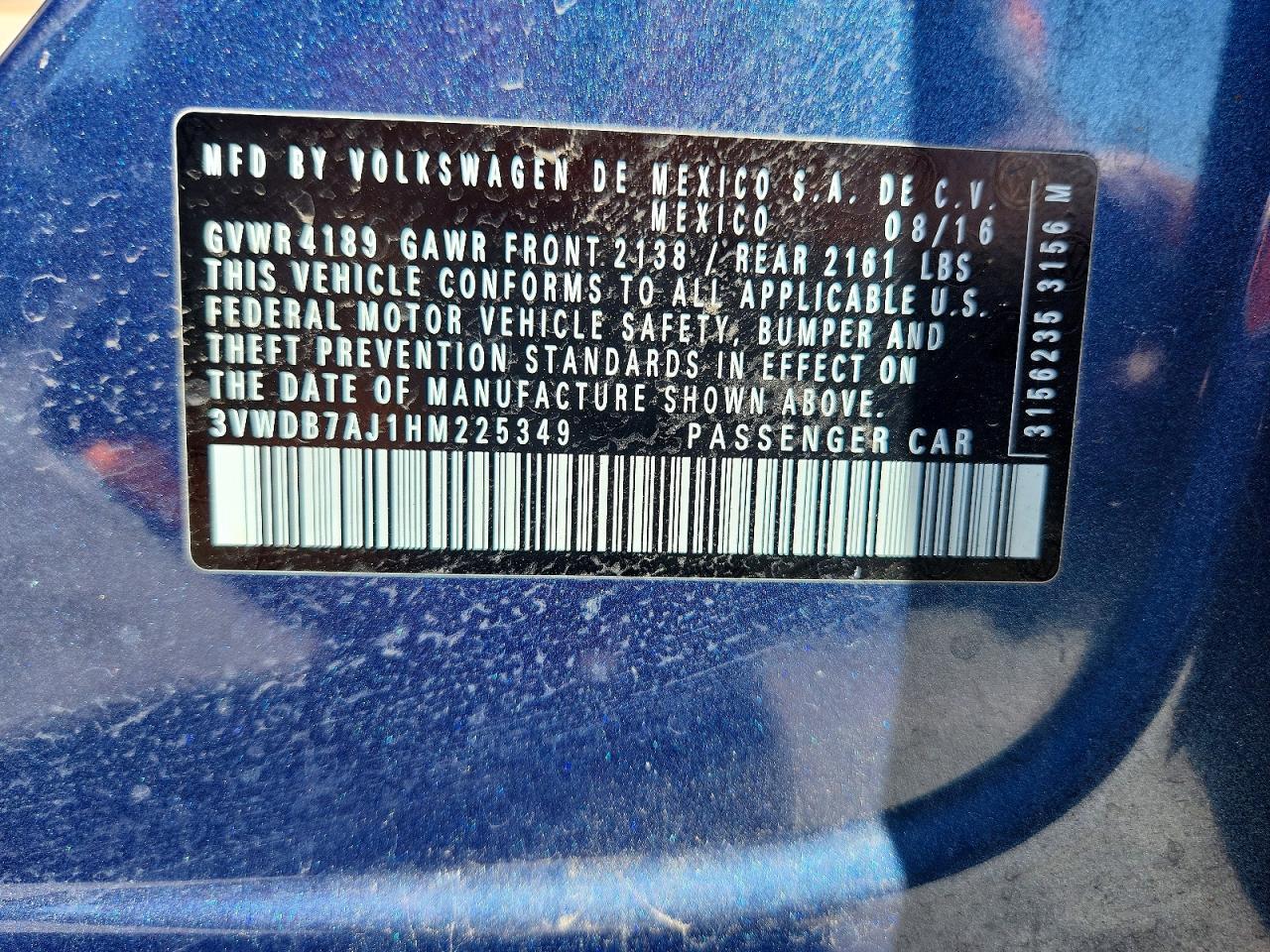 2017 VOLKSWAGEN JETTA