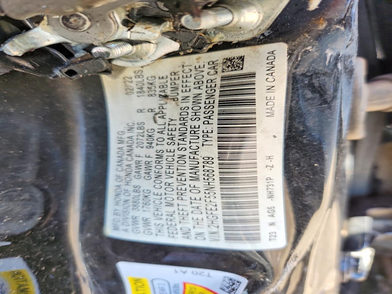 2022 HONDA CIVIC