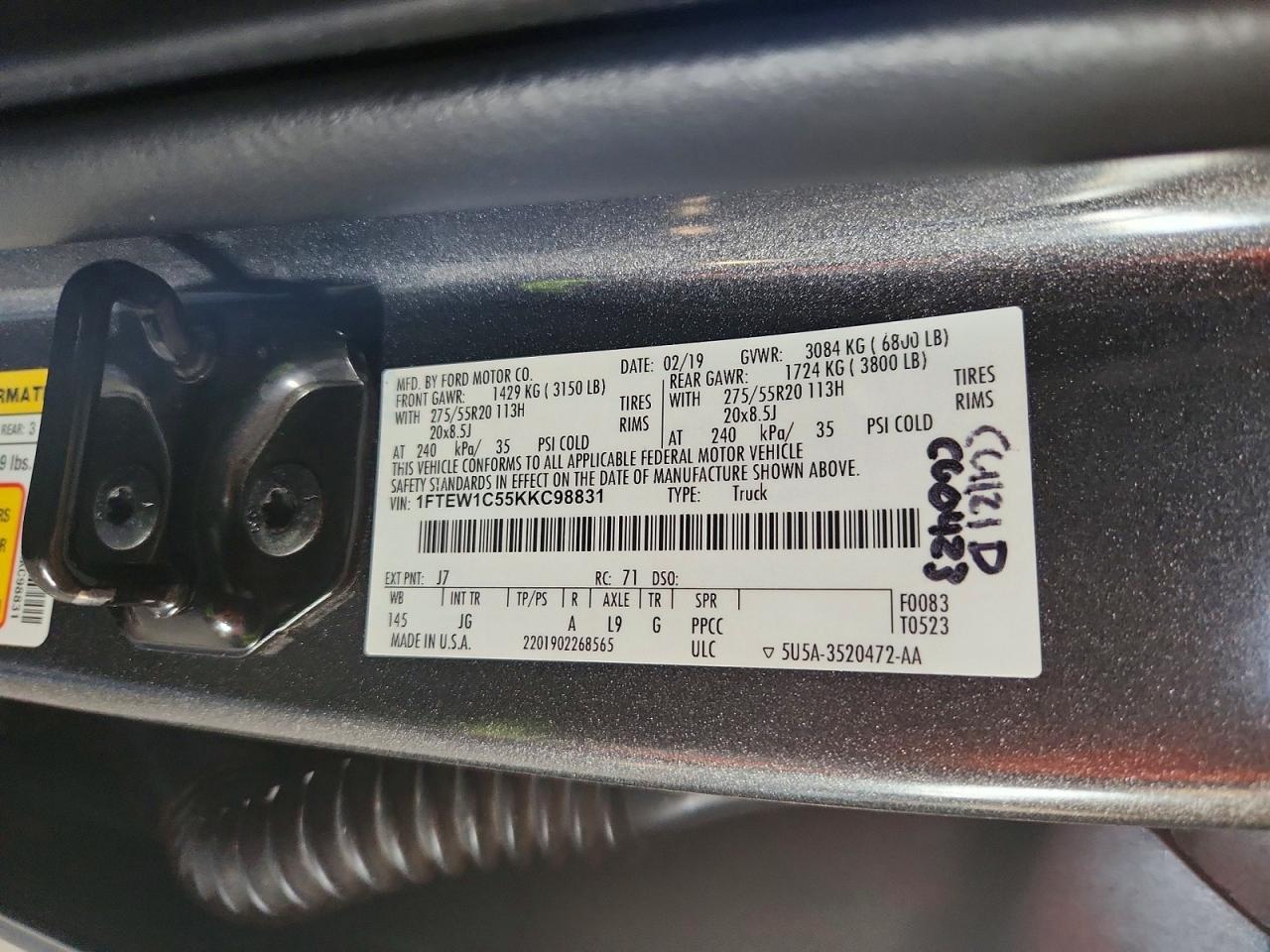2019 FORD F-150 Lightning