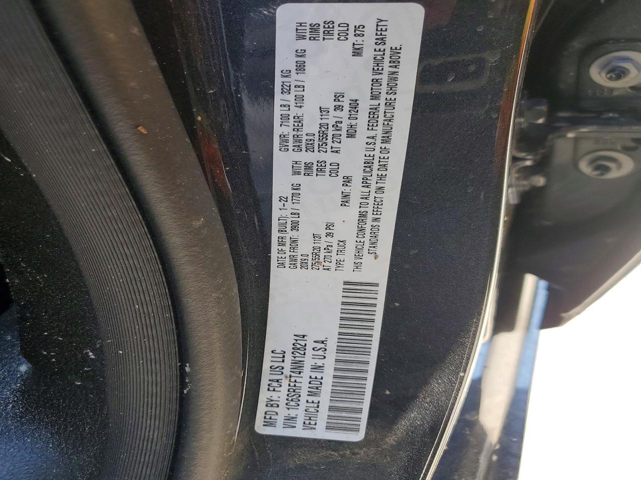 2022 RAM 1500