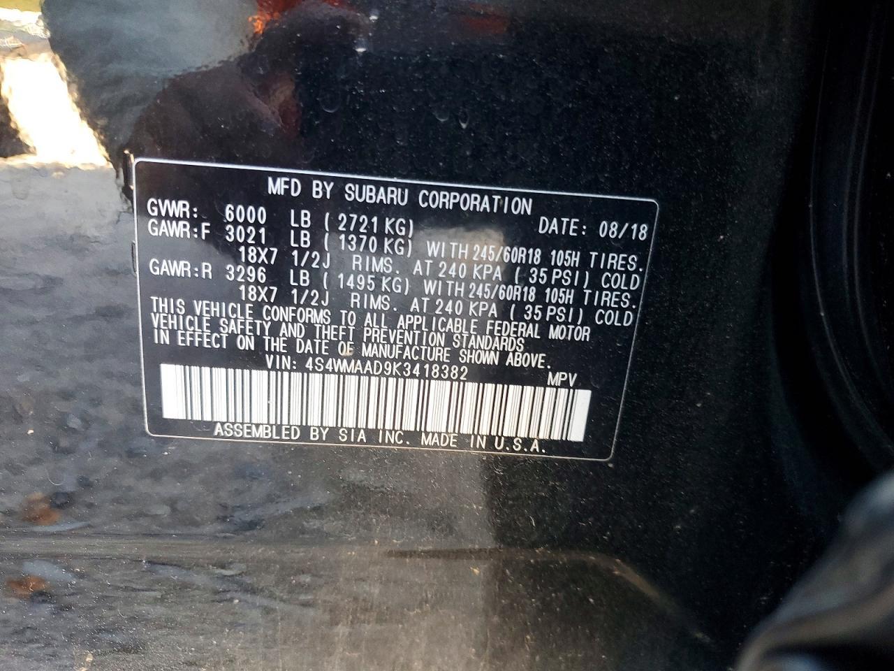 2019 SUBARU Ascent