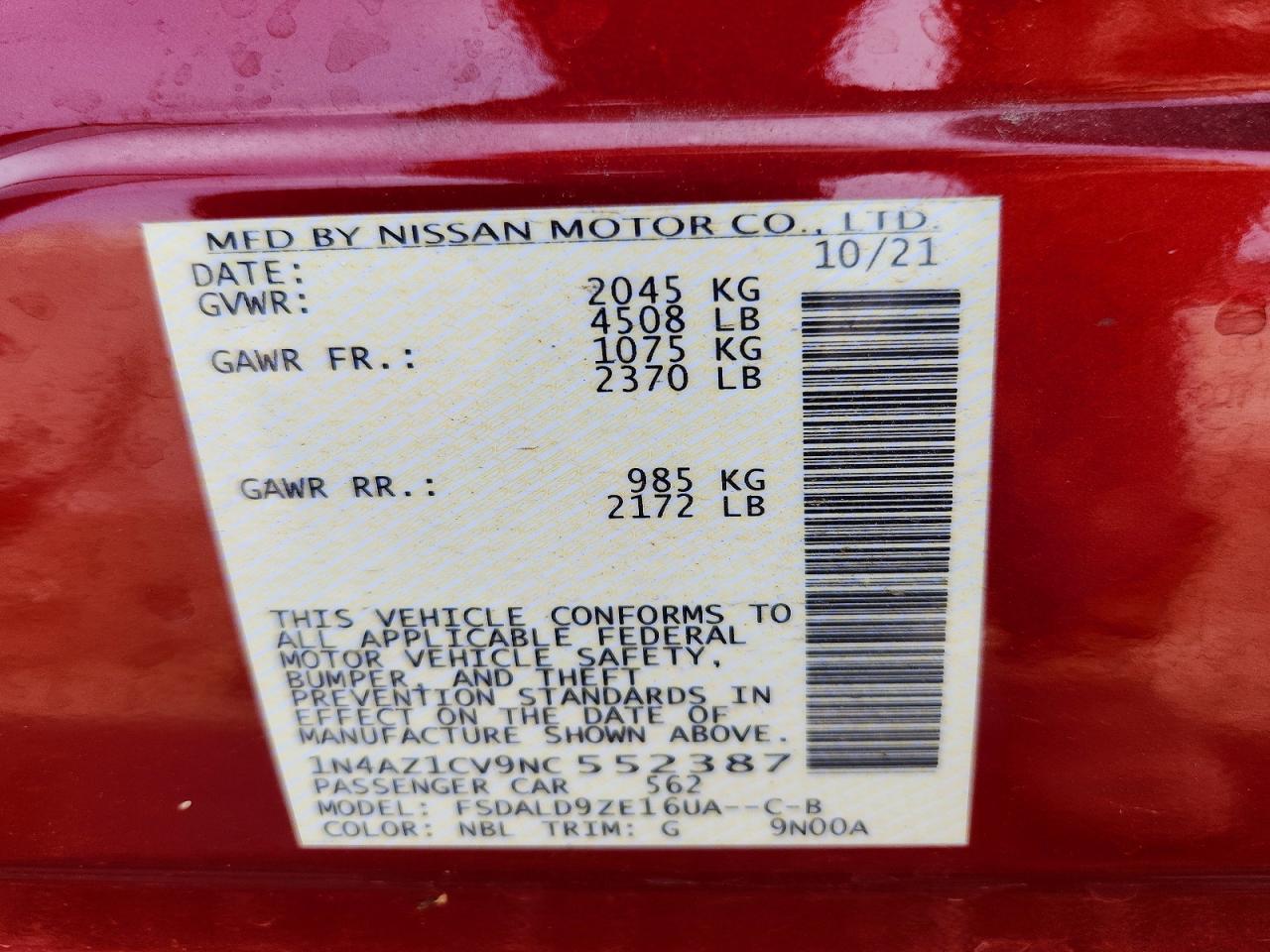 2022 NISSAN LEAF