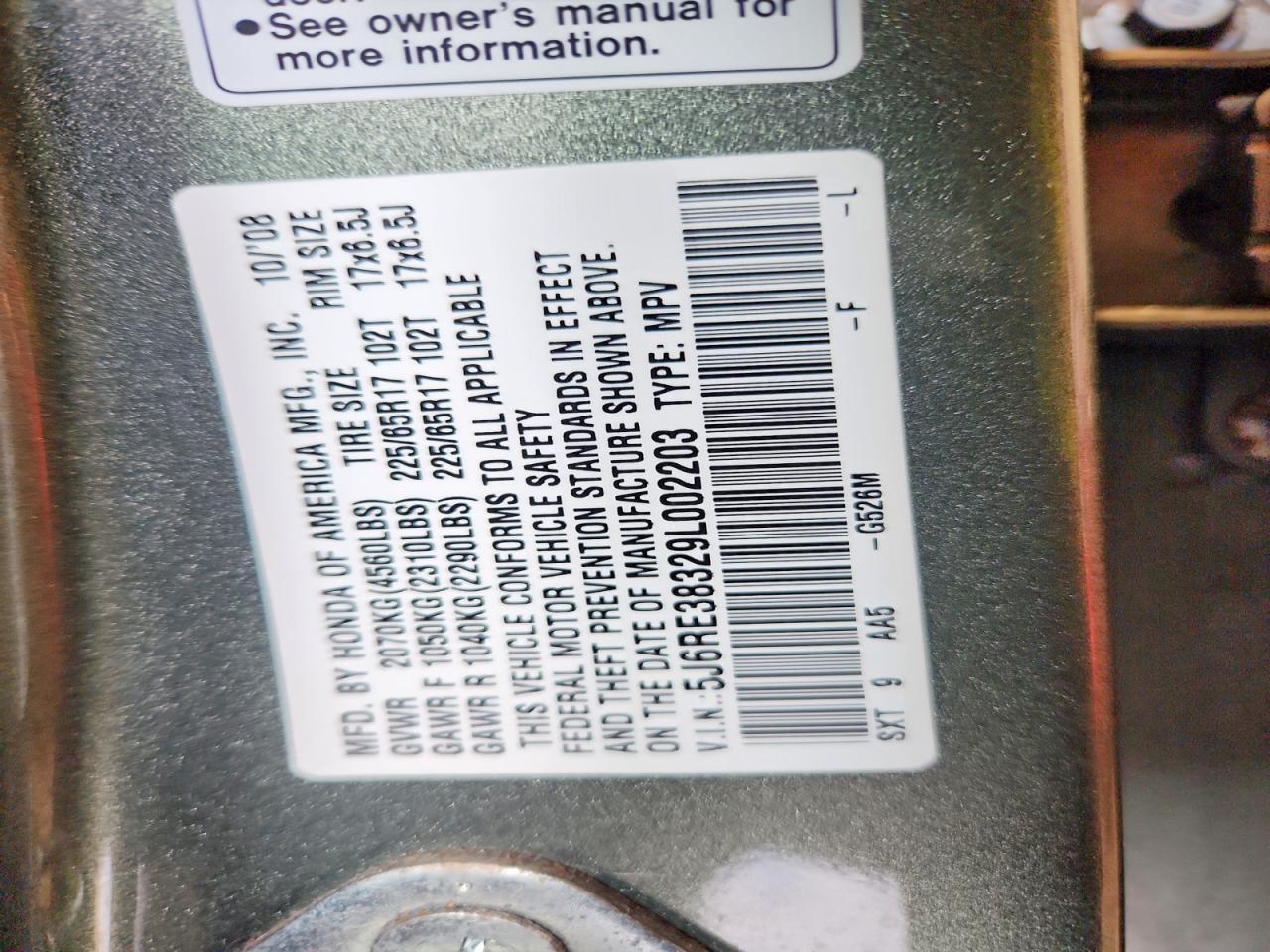 2009 HONDA CR-V