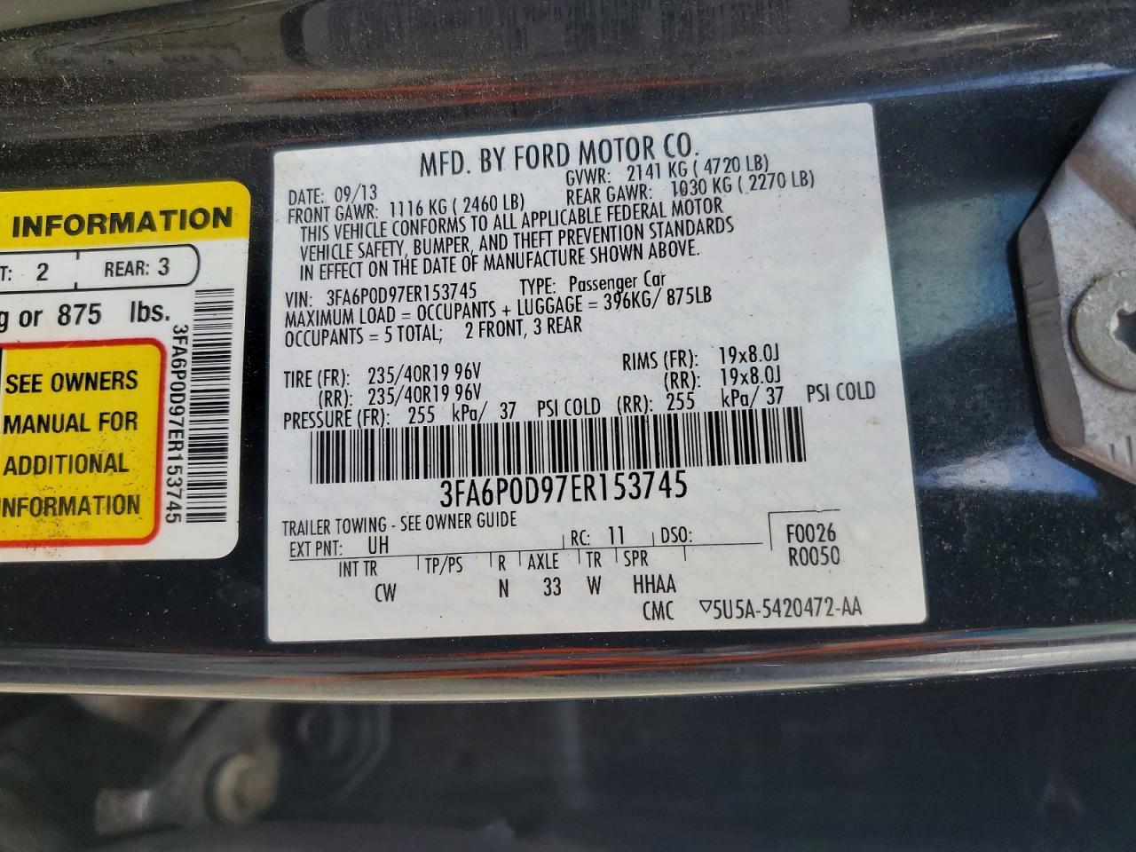 2014 FORD FUSION