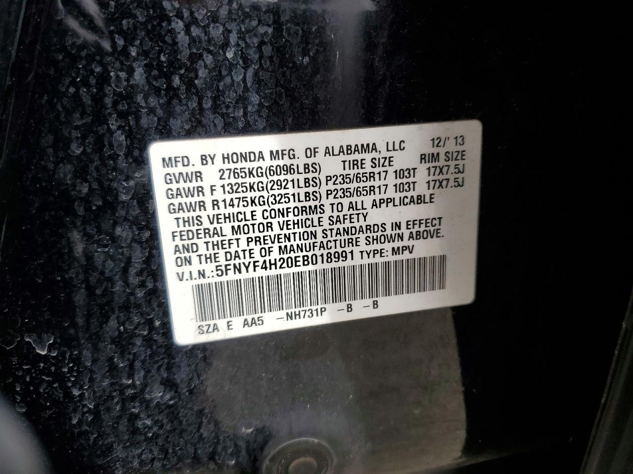 2014 HONDA PILOT