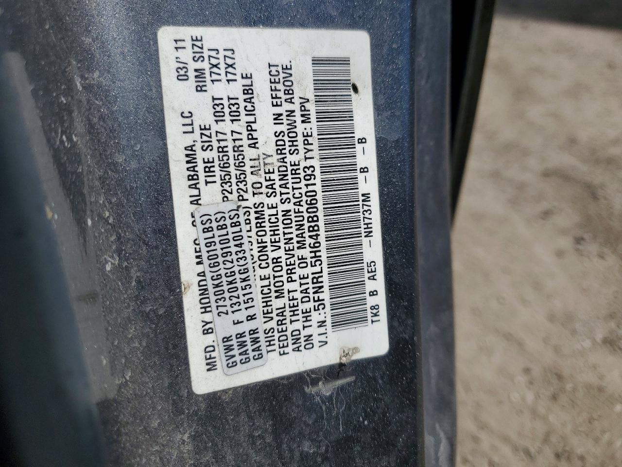 2011 HONDA ODYSSEY