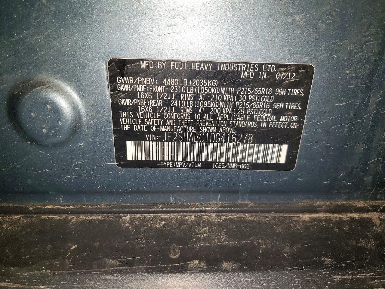 2013 SUBARU FORESTER