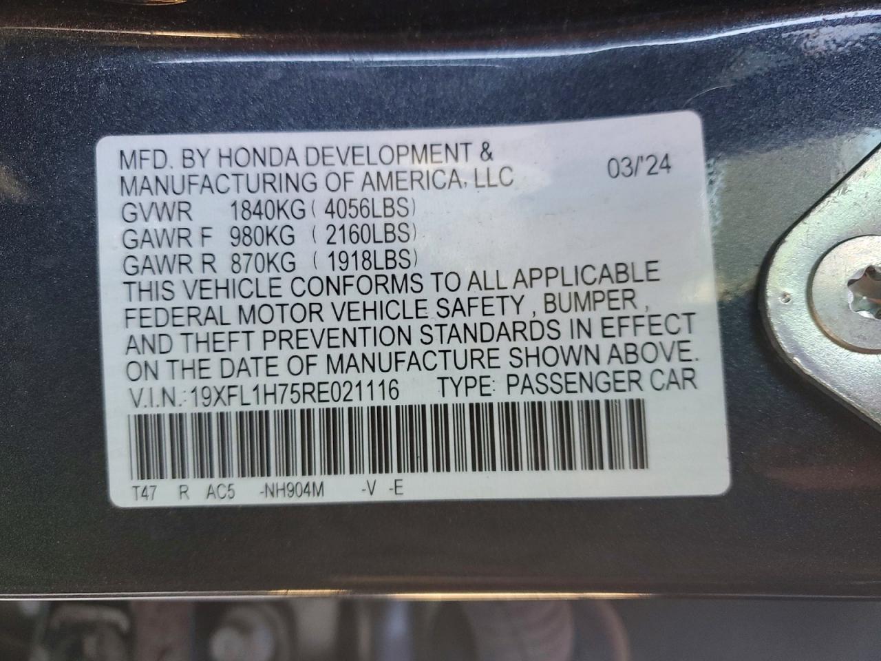 2024 HONDA CIVIC