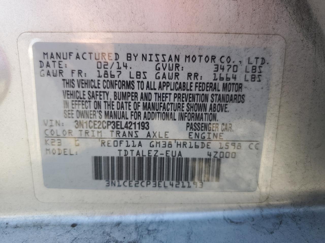 2014 NISSAN Versa Note
