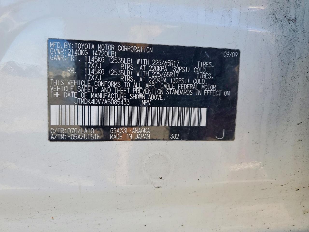 2010 TOYOTA RAV4
