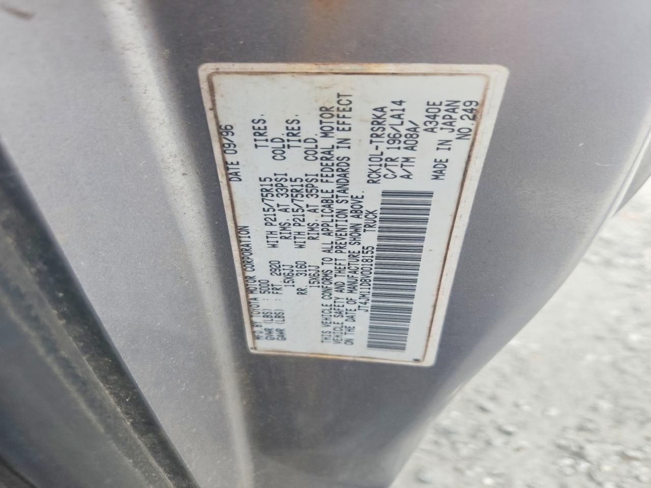 1997 TOYOTA T100