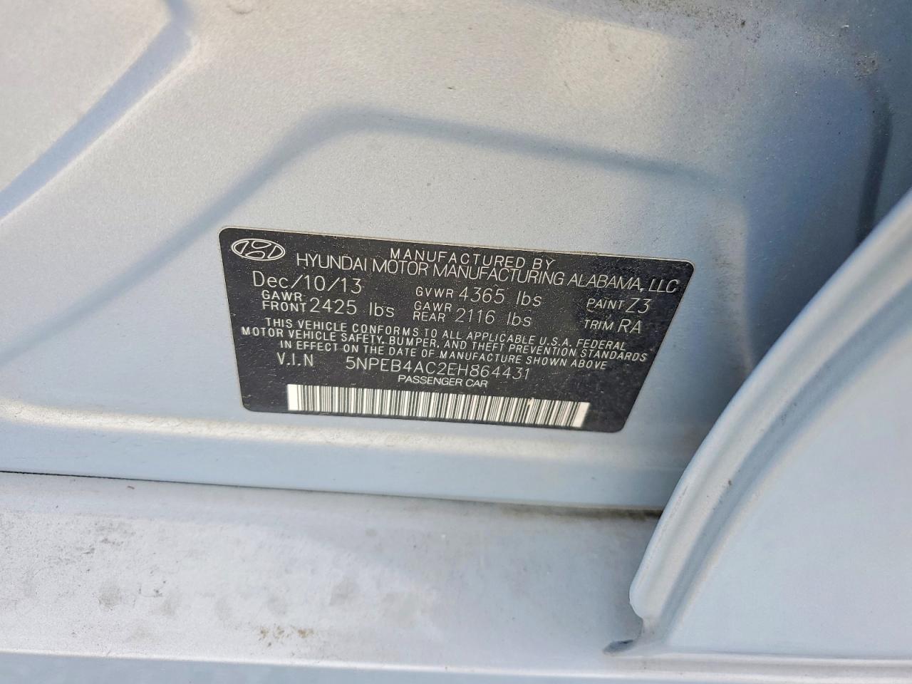 2014 HYUNDAI SONATA