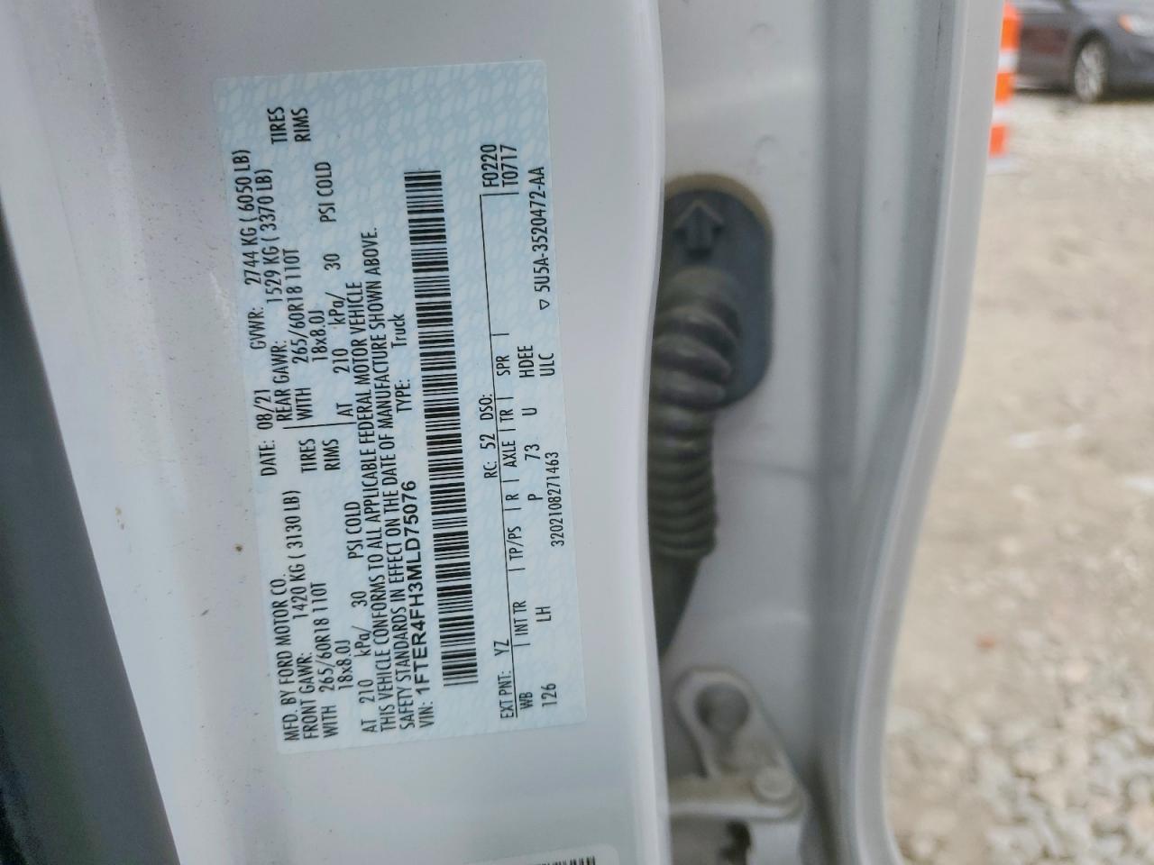 2021 FORD RANGER