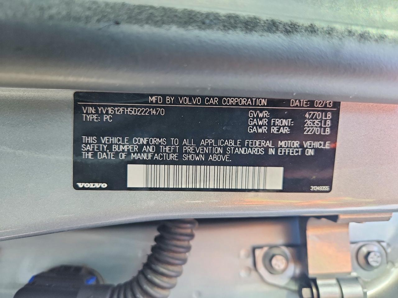 2013 VOLVO S60