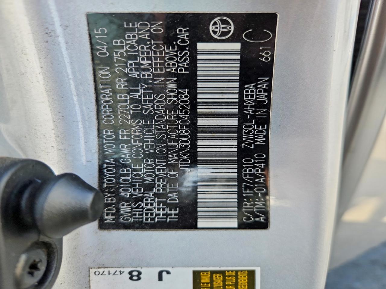 2015 TOYOTA PRIUS