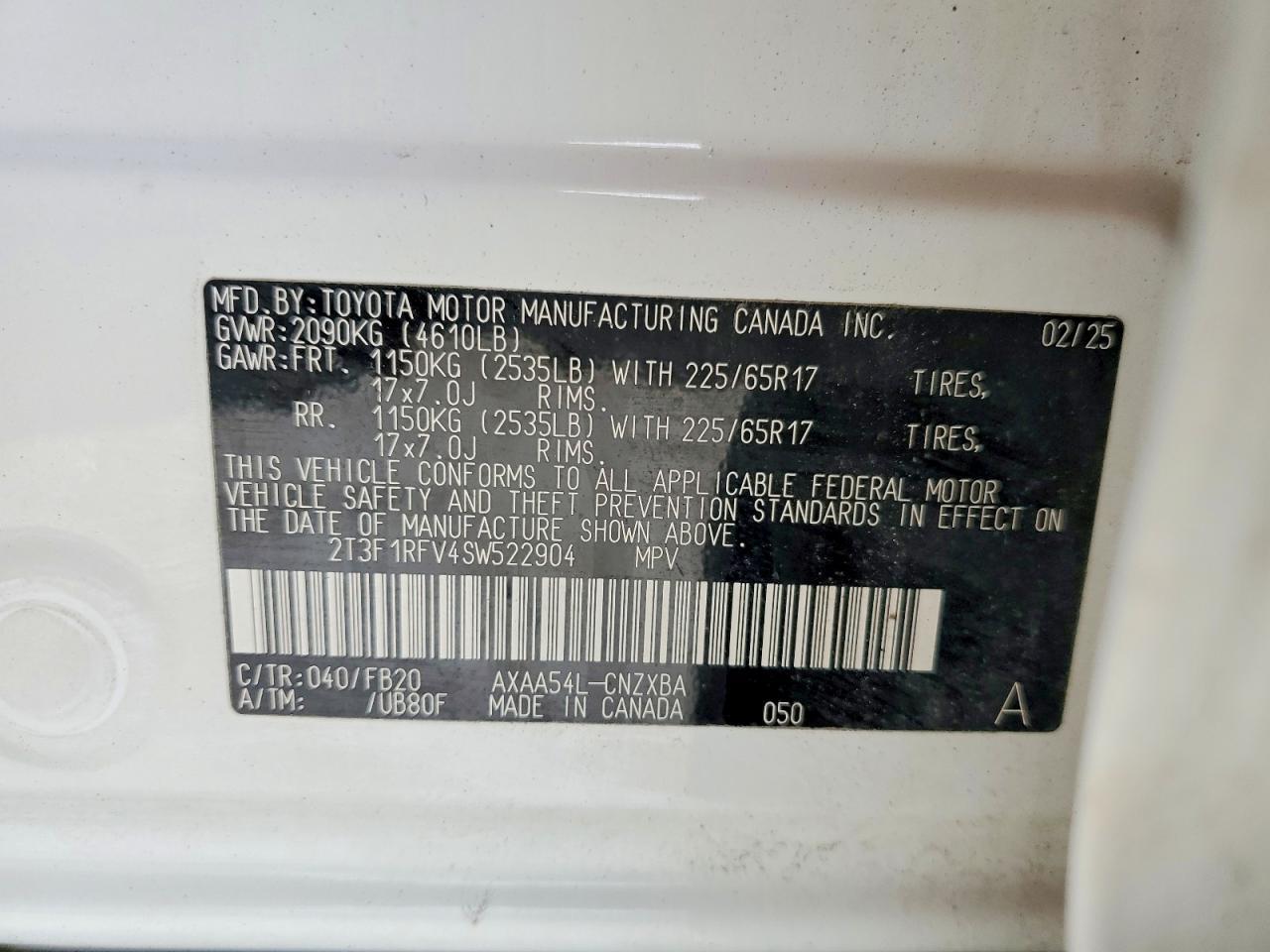 2025 TOYOTA RAV4