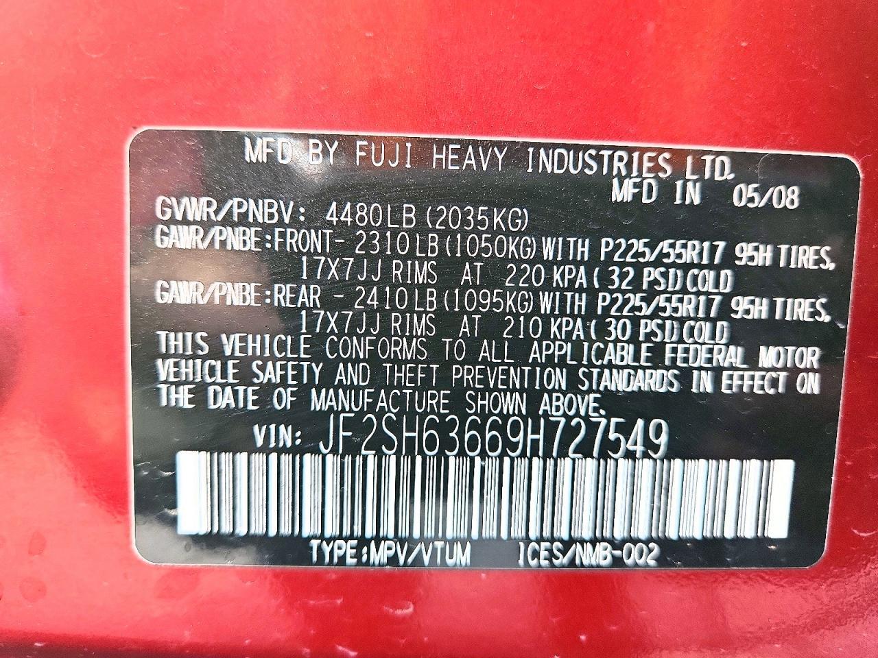 2009 SUBARU FORESTER
