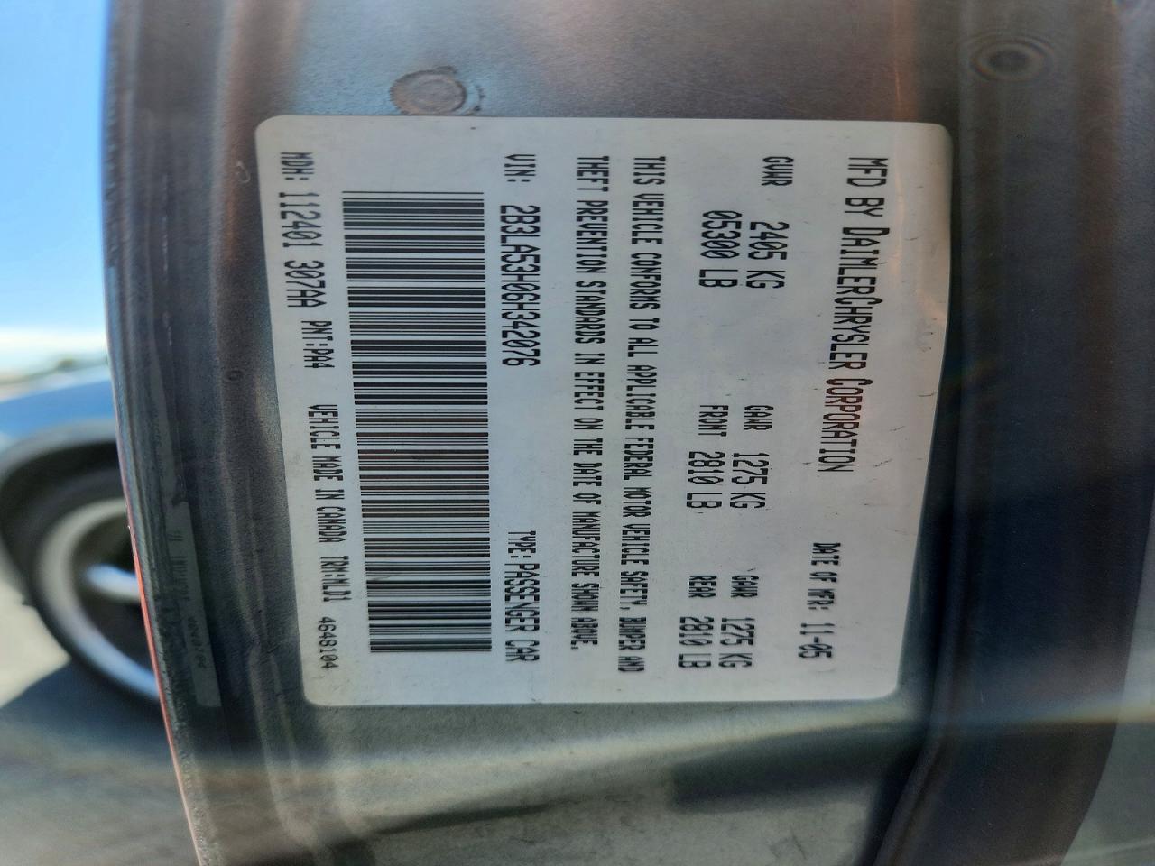 2006 DODGE CHARGER