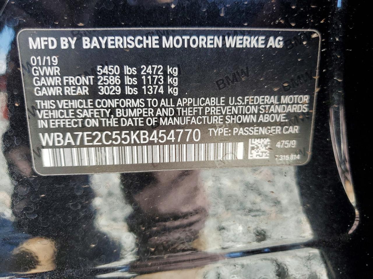 2019 BMW 7 series