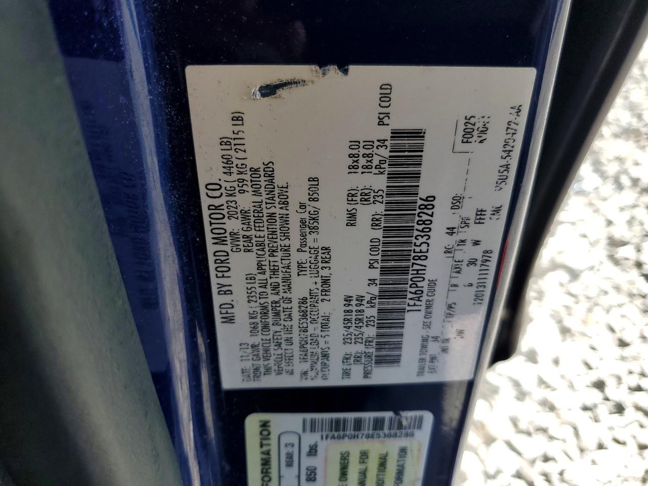2014 FORD FUSION