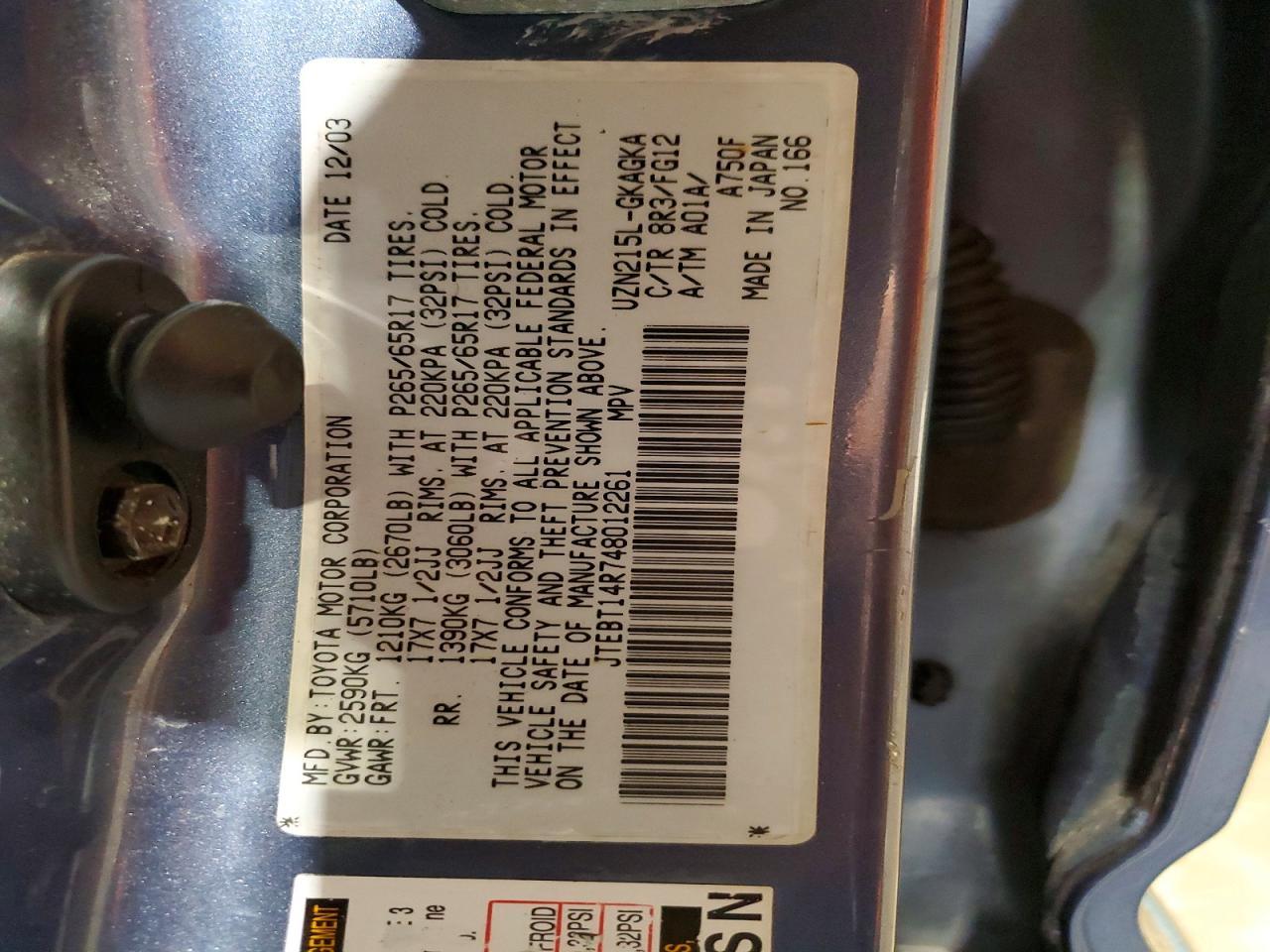 2004 TOYOTA 4Runner