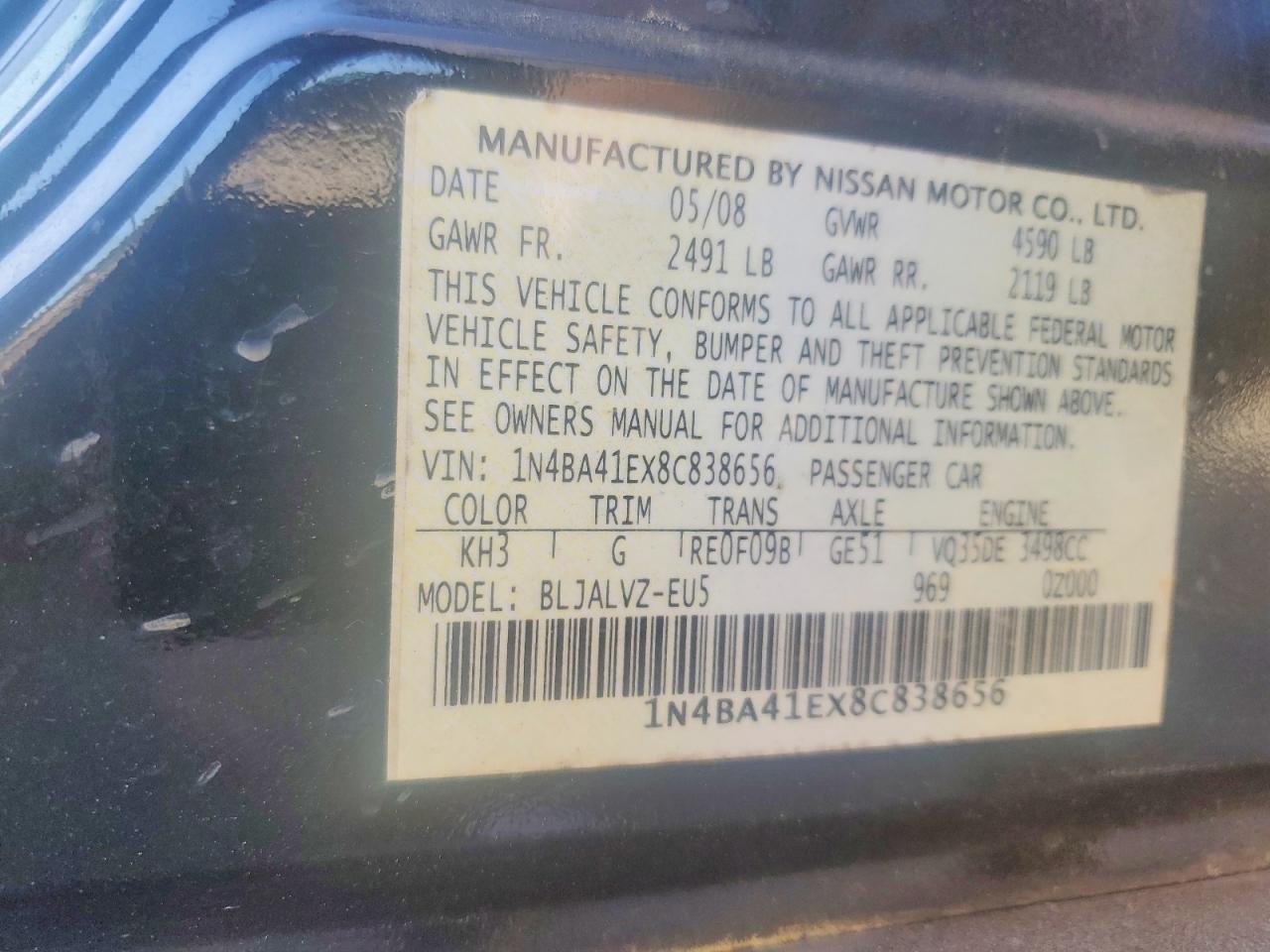 2008 NISSAN Maxima
