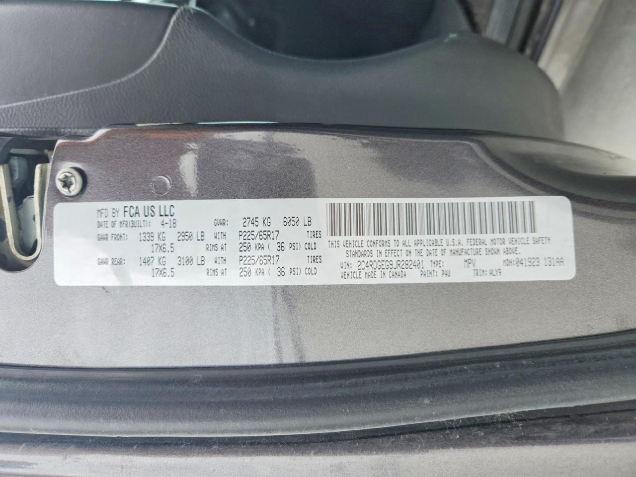 2018 DODGE GRAND CARAVAN