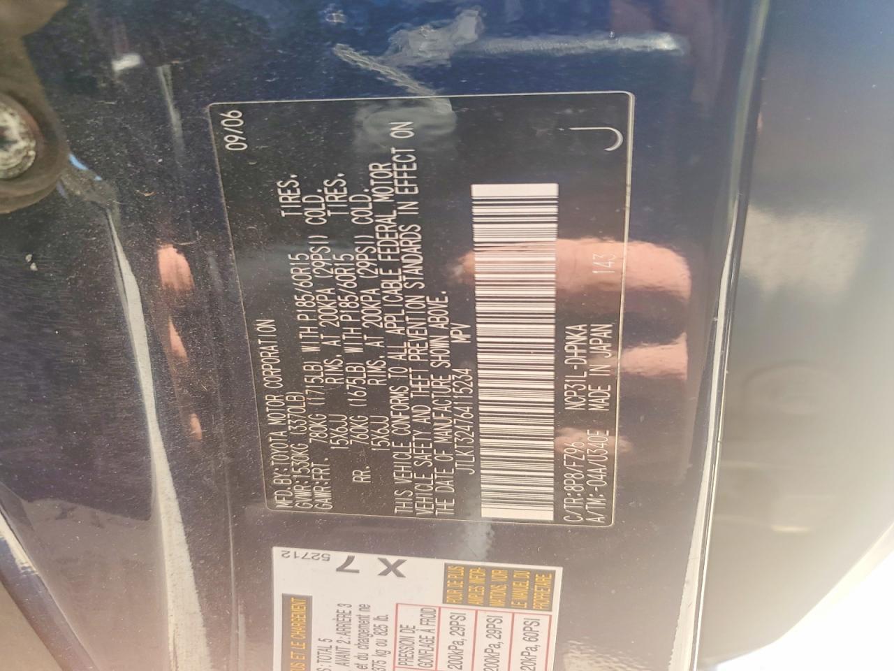 2006 TOYOTA SCION