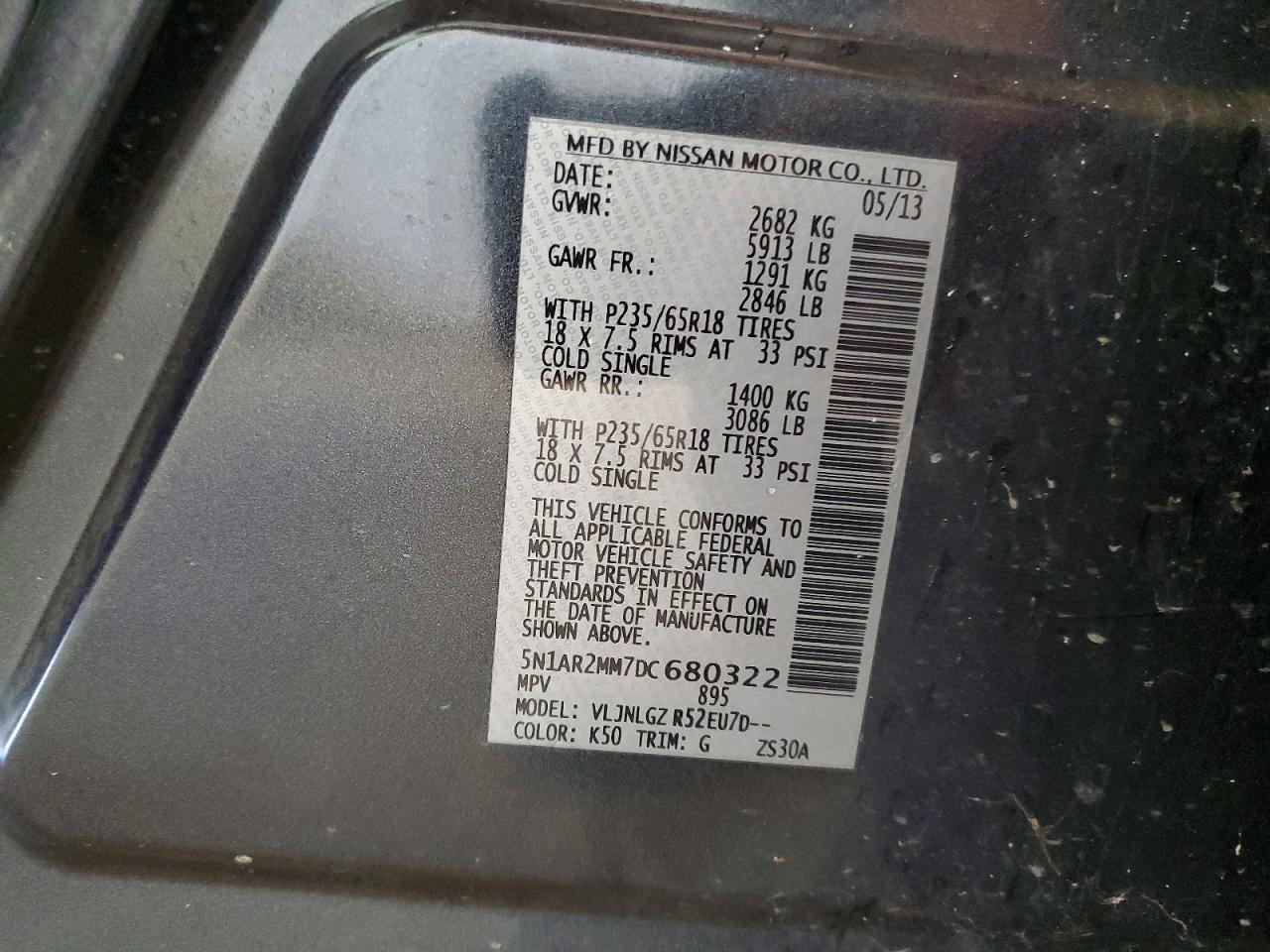2013 NISSAN PATHFINDER