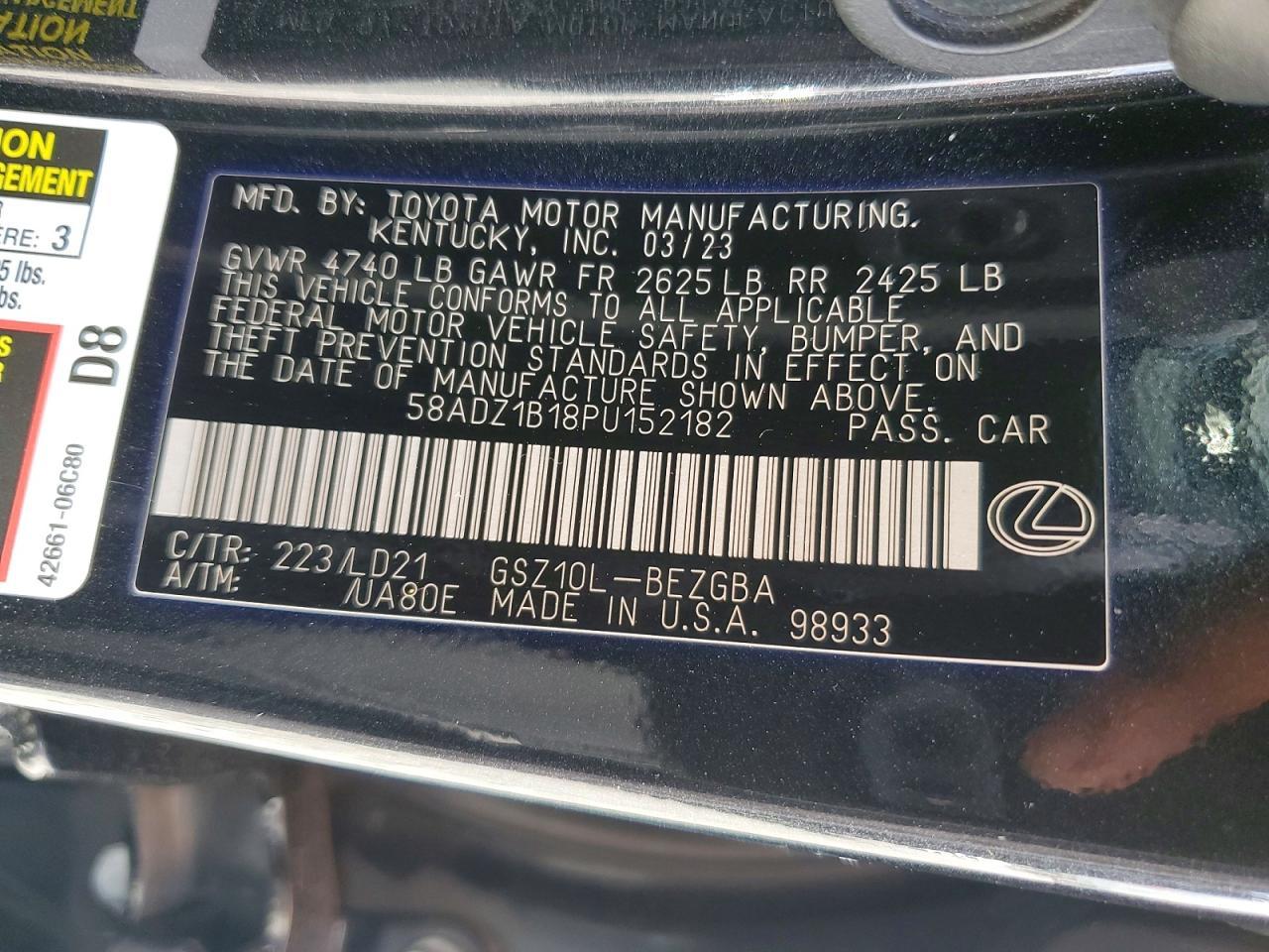 2023 LEXUS ES 350