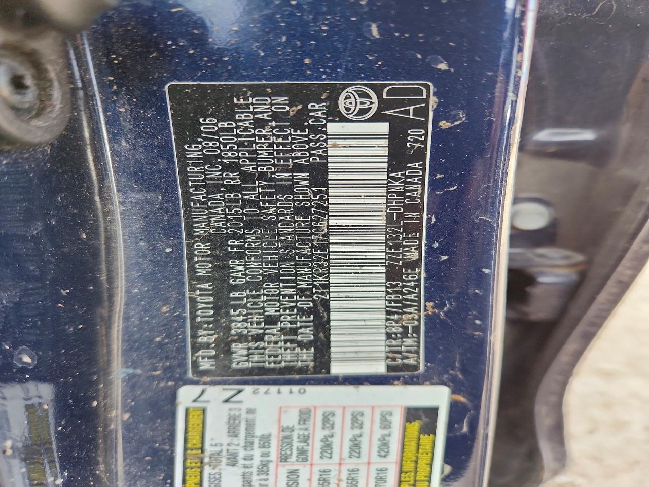 2007 TOYOTA COROLLA