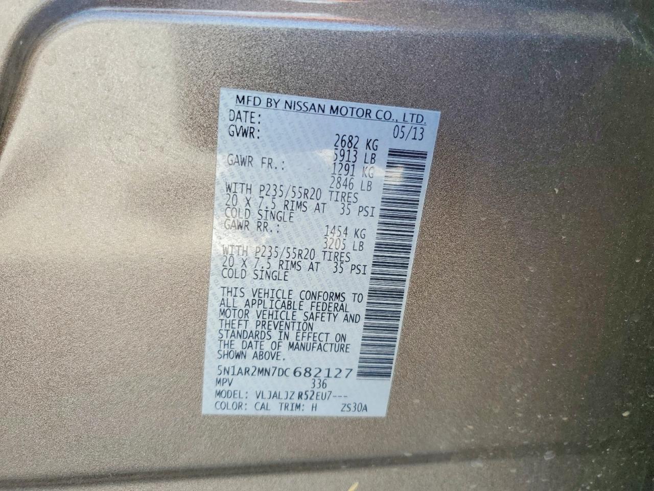 2013 NISSAN PATHFINDER