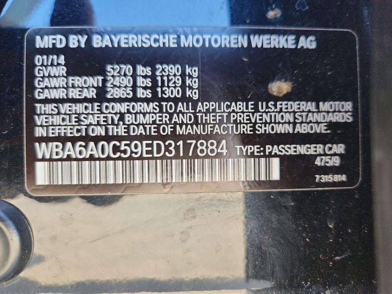 2014 BMW 6 Series