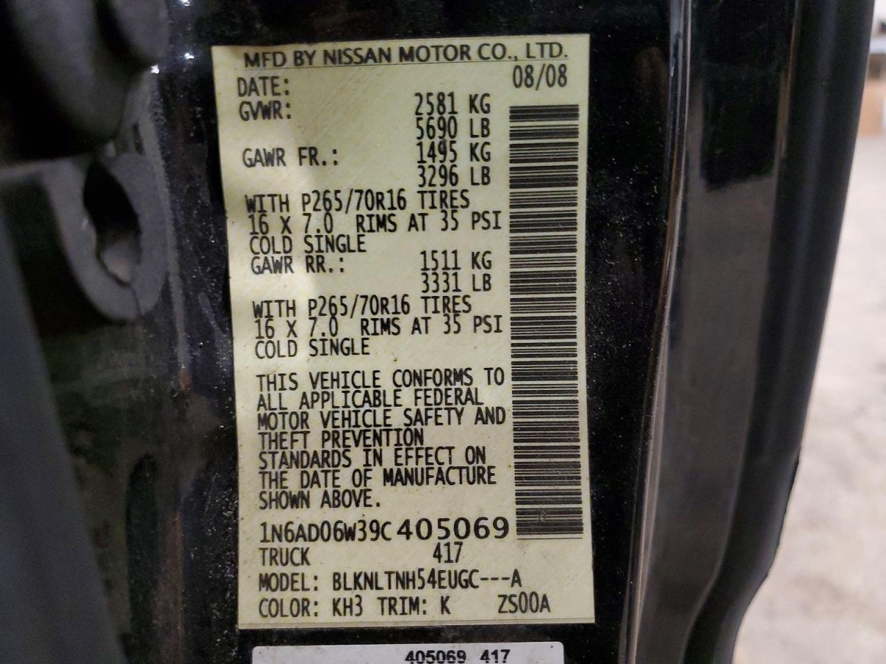 2009 NISSAN Frontier