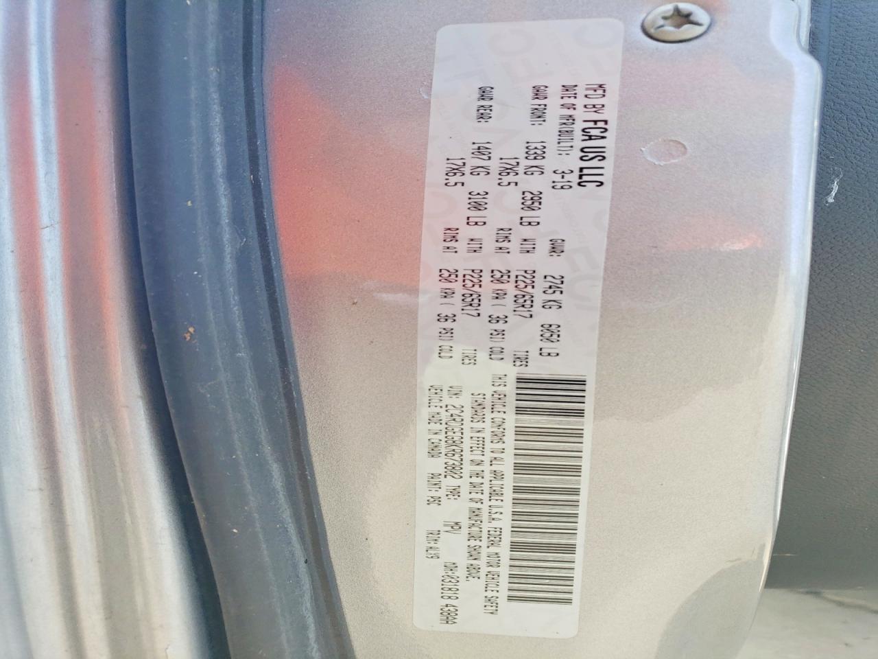 2019 DODGE GRAND CARAVAN