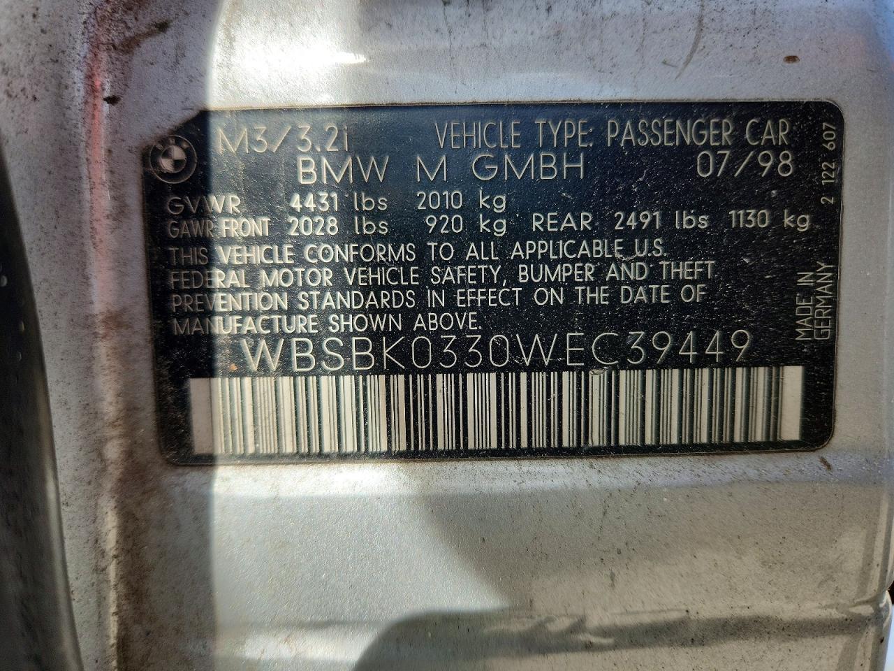 1998 BMW M3
