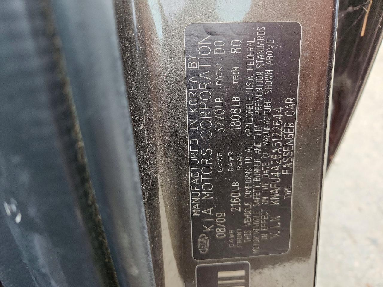 2010 KIA FORTE